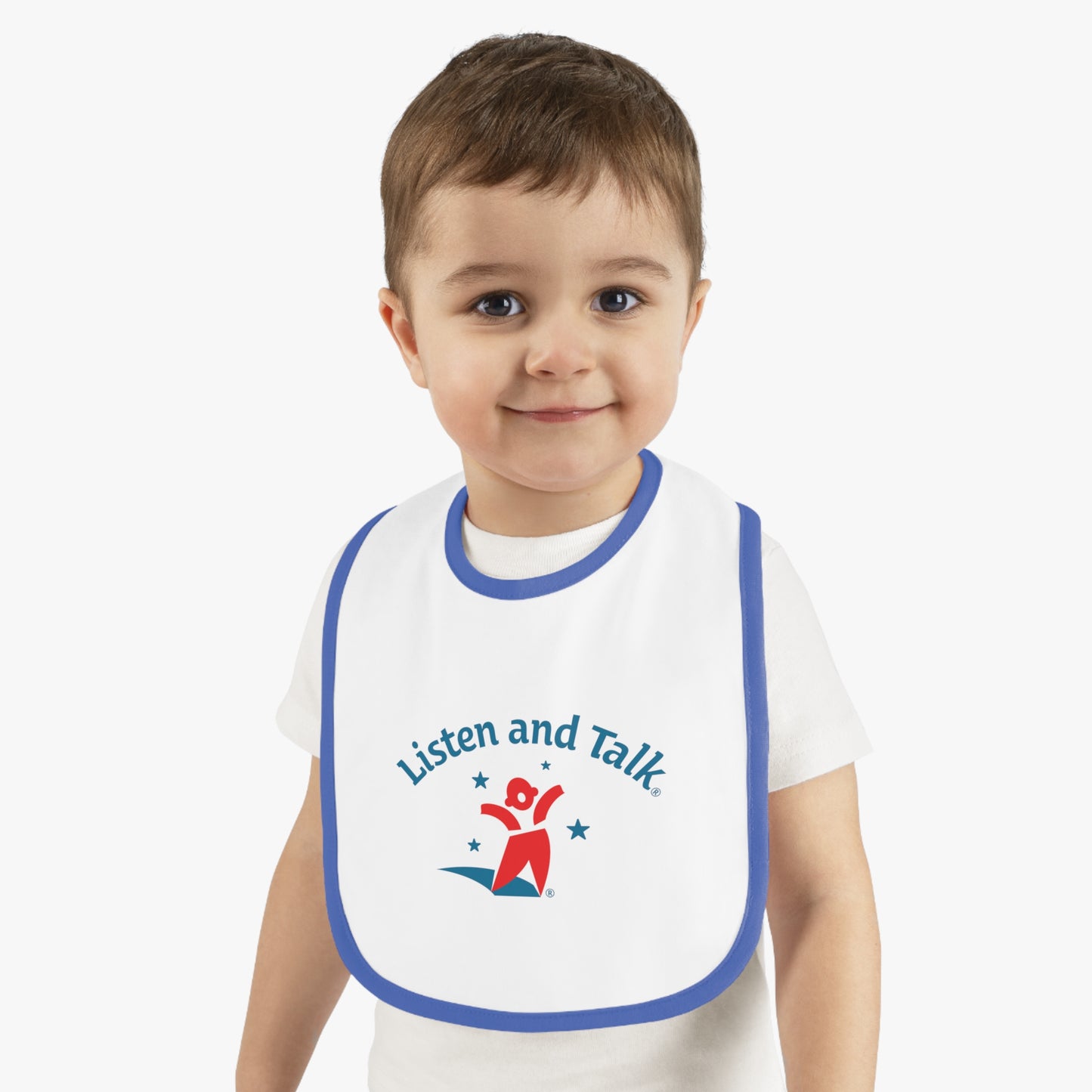 Baby Contrast Trim Jersey Bib