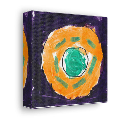 Donut Canvas Wrap (Orange)