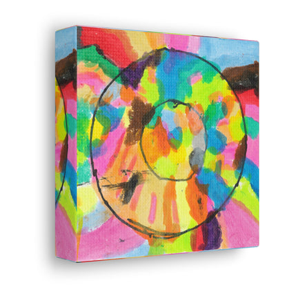 Donut Canvas Wrap (Rainbow)