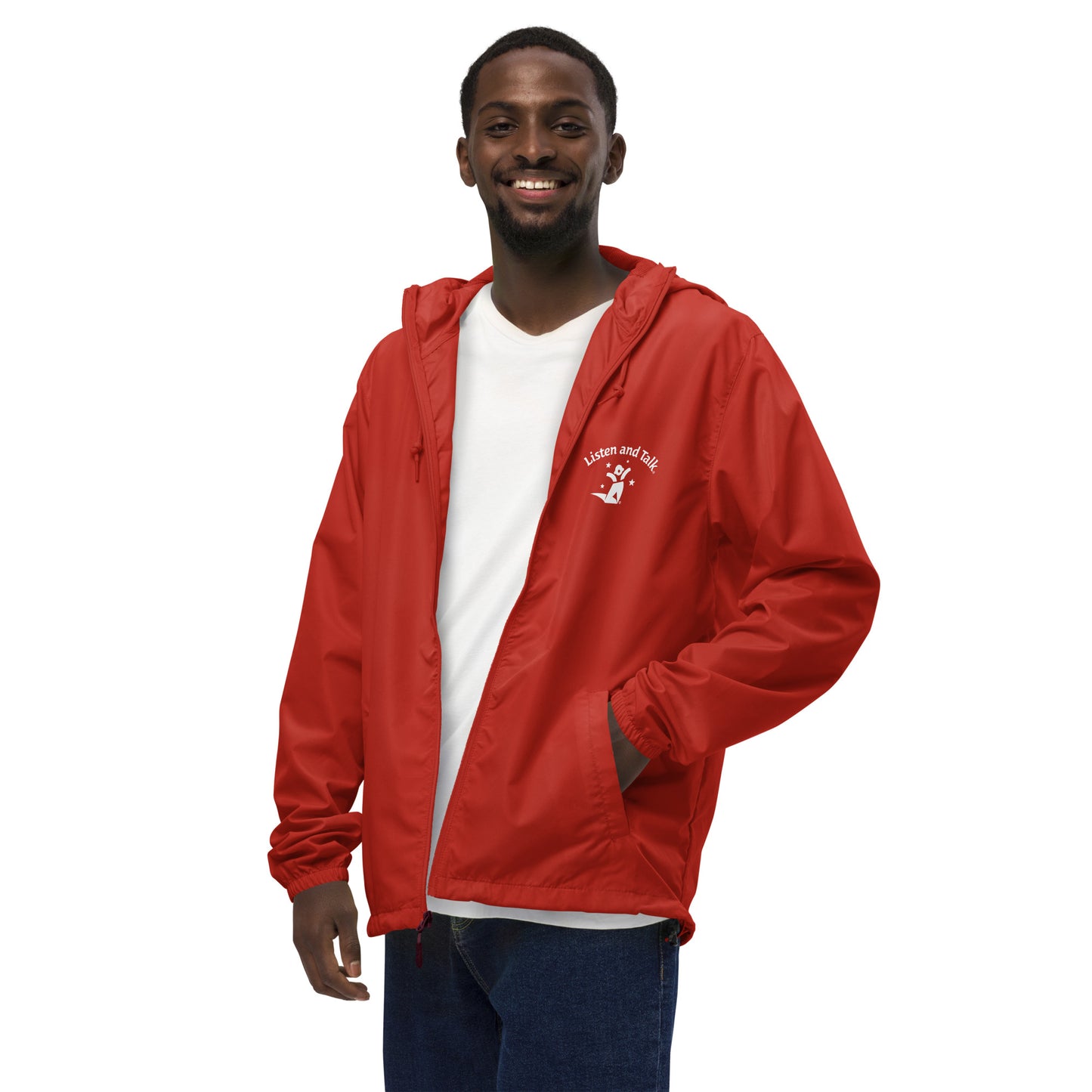 Unisex lightweight zip up windbreaker