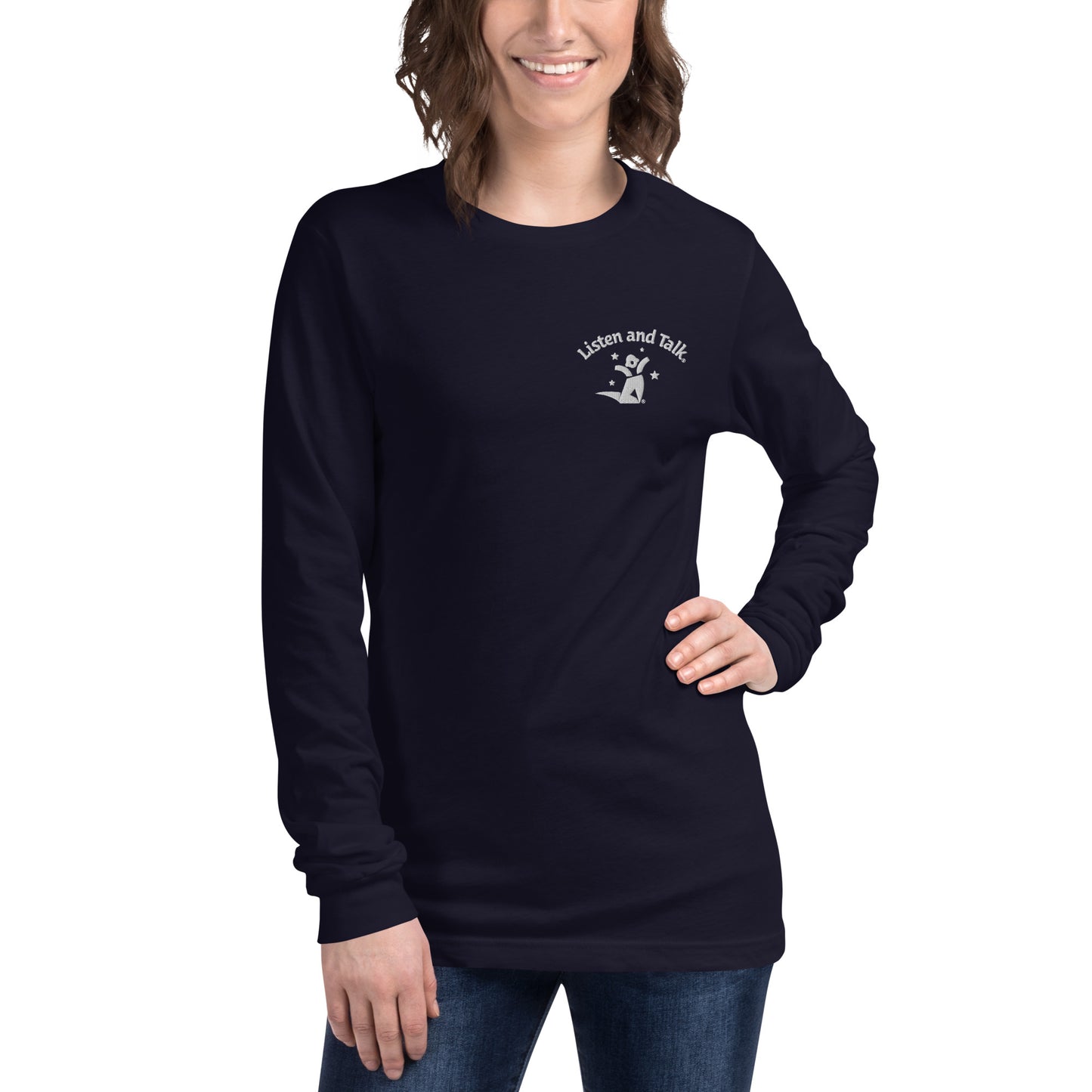 Embroidered Unisex Long Sleeve Tee